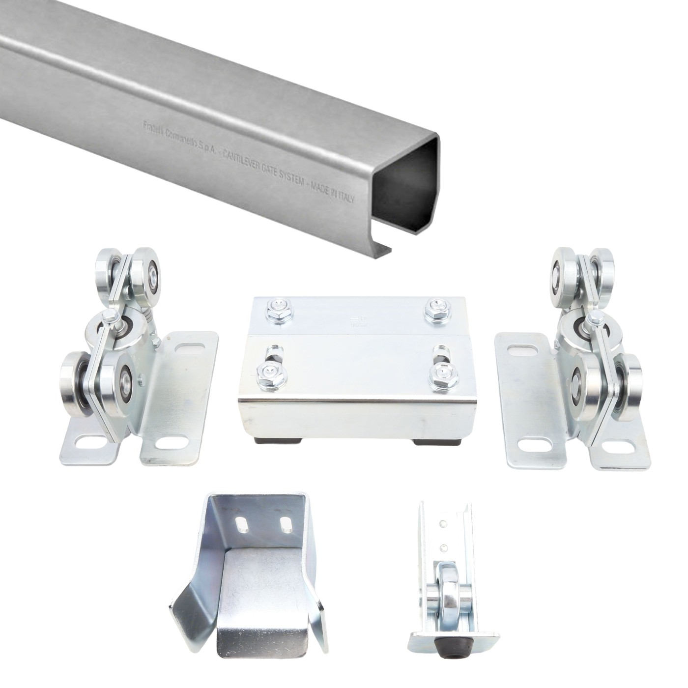 DuraGates Cantilever Gate Hardware Kit With 19' 8" Track For