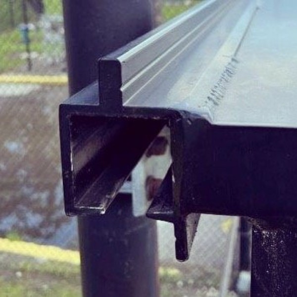 E/Z Slide Aluminum Square Frame Bolt on 2"  x 2" Cantilever Gate Track - 22' 6"