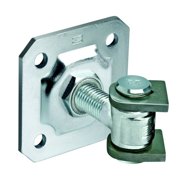 Duragates Steel Hinge w/ Wings, Bolt-On Backplate & Adjustable Nut - 163-M22