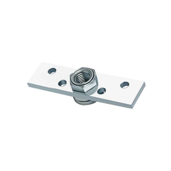 Duragates Mounting Plate for Trolley, w/ 20mm Turning Nut, 6" Long x 1-1/2" Wide x 5/16" Thick - 34-G