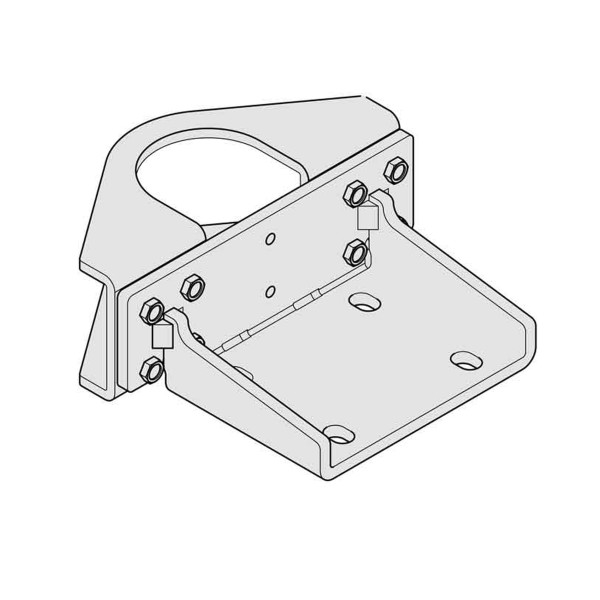DuraGates Post Mount Bracket Pair for 4" Square Tubing for "M" Carriages - CG-PBSM