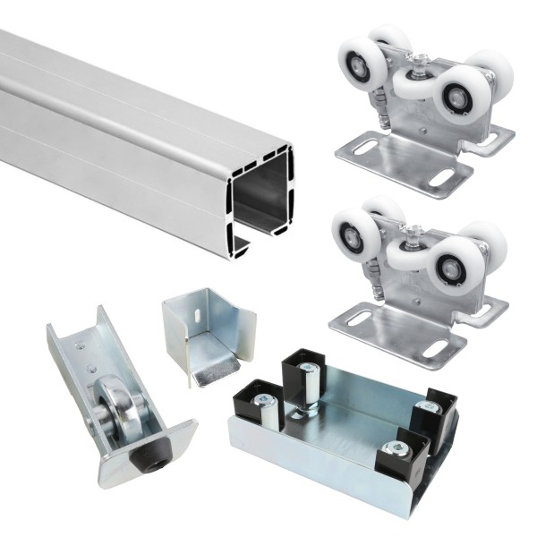 DuraGates Pre-Made Mini-Cantilever Gate Kit With 19' 8" Track For Lightweight Gates Up To 16' Long And Up To 550 lbs  - CGA-KIT150-6M
