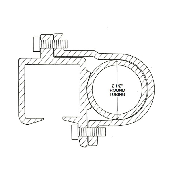 E/Z Slide Aluminum Round Frame Bolt on 2 1/2" ( 2 3/8" OD) Cantilever Gate Track - 15' 3" Long IGD-101-AB-11 (Default)