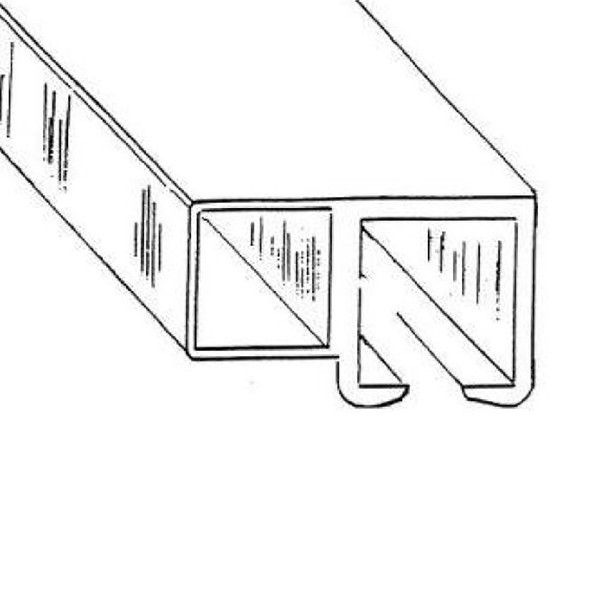 E/Z Slide Aluminum Square Weld in Place Frame and Track for Overhead Applications - 13' 3"