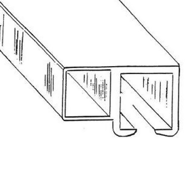 E/Z Slide Aluminum Square Weld in Place Frame and Track for Overhead Applications - 22' 6"