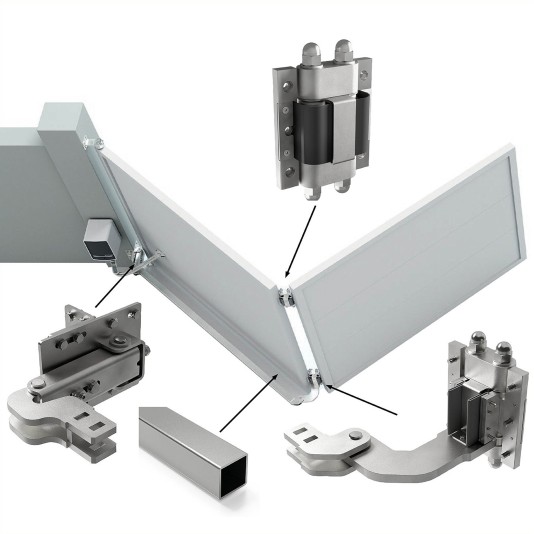 DuraGates Albatros Bi-Folding Swing Gate Hardware Package For Double Gates (Up To 52 ft Opening) (Kits)