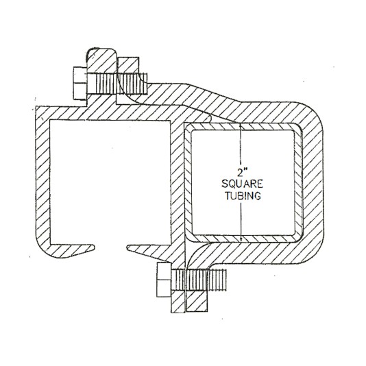 E/Z Slide Aluminum Square Frame Bolt on 2"  x 2" Cantilever Gate Track - 30' 6"