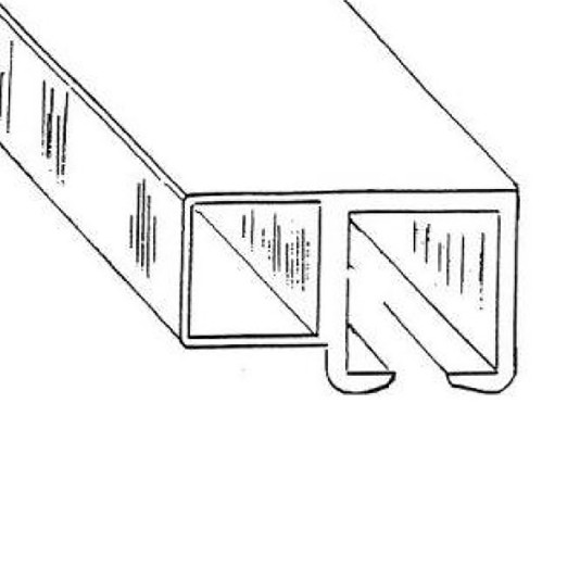 E/Z Slide Aluminum Square Weld in Place Frame and Track for Overhead Applications - 13' 3"