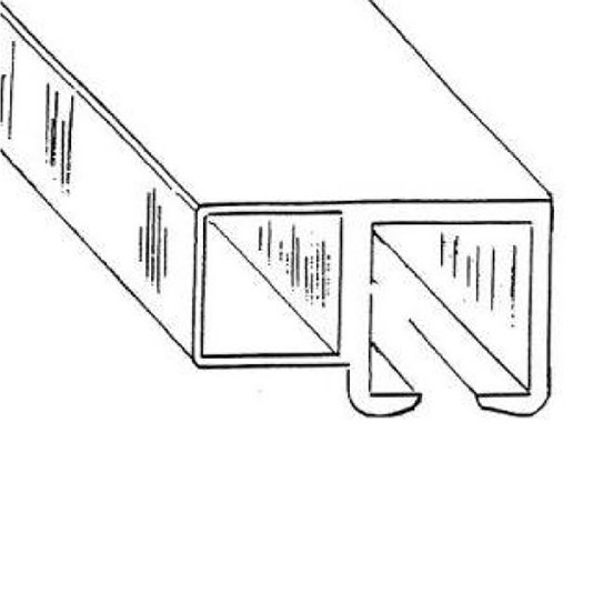 E/Z Slide Aluminum Square Weld in Place Frame and Track for Overhead Applications 30' 6" 
