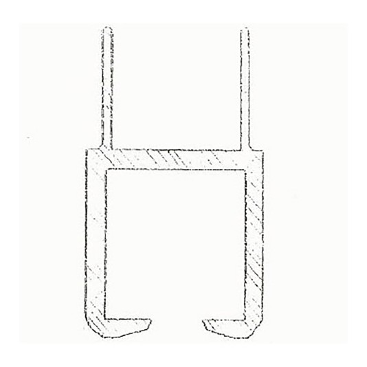 E/Z Slide Aluminum Square Bottom Track Assembly for 2" x 2" Cantilever Gate Track - 10' 