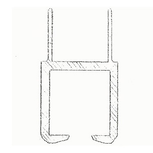 E/Z Slide Aluminum Square Bottom Track Assembly for 2" x 2" Cantilever Gate Track - 11' 3" 