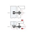 Steel 180 degree Hinge w/Wings, weldable Backplate & Adjustable Nut, 440 lbs. per pair, Galvanized, Sold Individually