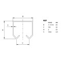 DuraGates Galvanized Overhead Track Medium Galvanized - 19' 8" Long 24-MEDIO