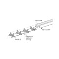 Floor Level Kit for 287G Round Profile Track, Embed Type, Galvanized, 19'8" Long