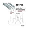 Floor Level Kit for 287G Round Profile Track, Embed Type, Galvanized, 9'10" Long