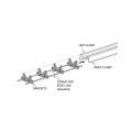 Floor Level Kit for 287G Round Profile Track, Embed Type, Galvanized, 9'10" Long