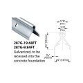 Round Profile Track, 19'-8", Embed Type, 2-3/16" H (55mm), Galvanized