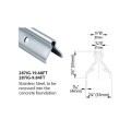 Round Profile Track, 9'-10", Embed Type, 2-3/16" H (55mm), Stainless Steel