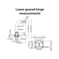Large Albatros Power Transfer Kit for gate opening no more than 26FT: Includes 2 geared hinges & post bracket