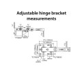 Large Albatros Power Transfer Kit for gate opening no more than 26FT: Includes 2 geared hinges & post bracket