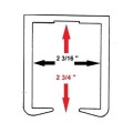 E/Z Slide Aluminum Square Overhead Track Assembly for  2"  x 2" Cantilever Gate Track