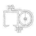 E/Z Slide Aluminum Round Frame Bolt on 2 1/2" ( 2 3/8" OD) Cantilever Gate Track 22' 6" Long - IGD-101-AB-22