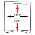 E/Z Slide Aluminum Square Overhead Track Assembly for 2" x 2" Cantilever Gate Track - 20 