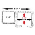 E/Z Slide Aluminum Square Weld in Place Frame and Track for Overhead Applications - 15' 3"