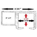 E/Z Slide Aluminum Square Weld in Place Frame and Track for Overhead Applications - 22' 6"