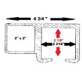 E/Z Slide Aluminum Square Weld in Place Frame and Track for Overhead Applications 30' 6" 
