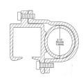 E/Z Slide 2 1/2" Round Bolt on Track Back Brackets