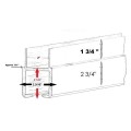 E/Z Slide Aluminum Square Bottom Track Assembly for 2" x 2" Cantilever Gate Track - 10' 