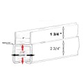 E/Z Slide Aluminum Square Bottom Track Assembly for 2" x 2" Cantilever Gate Track - 11' 3" 