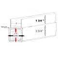E/Z Slide Aluminum Square Bottom Track Assembly for 2" x 2" Cantilever Gate Track - 13' 3"