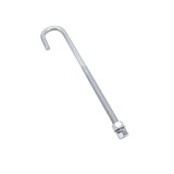 DuraGates Threaded J-Bolt Tie Rod CG-348-M16 (Steel) For Anchoring Carriages - Cantilever Sliding Gate Hardware