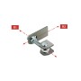 Duragates 180 Degree Steel Hinge w/ Wings & Adjustable Nut - 178-M16