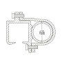 E/Z Slide Aluminum Round Frame Bolt on 2 1/2" ( 2 3/8" OD) Cantilever Gate Track 30' 6" Long - IGD-101-AB-30
