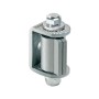 Duragates 3-3/4" x 2-1/2" Adjustable Raw Steel Hinge w/ Wing & Bracket - 94P