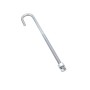 DuraGates Threaded J-Bolt Tie Rod CG-348-M16 (Steel) For Anchoring Carriages - Cantilever Sliding Gate Hardware