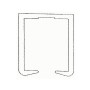 E/Z Slide Aluminum Square Overhead Track Assembly for  2"  x 2" Cantilever Gate Track - 20 - IGD-103-OH-20