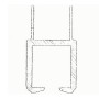 E/Z Slide Aluminum Square Bottom Track Assembly for  2"  x 2" Cantilever Gate Track - 11' 3" - IGD-BT-100-11